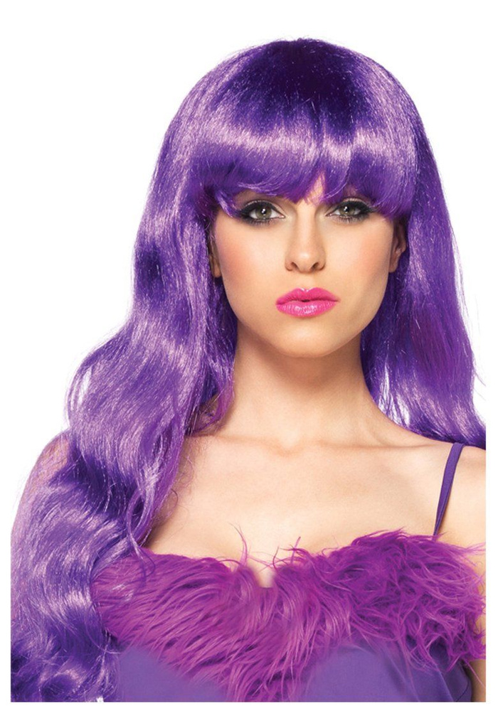 Карнавальный парик "Анжелика / цвет Сиреневый, длинные волосы  #1