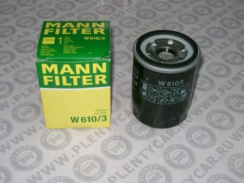 Масляный фильтр Mann-Filter W610/3 #1