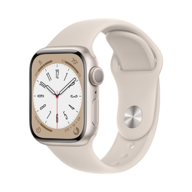 Apple Умные часы Watch Series 8, 41mm, Starlight. Уцененный товар #1