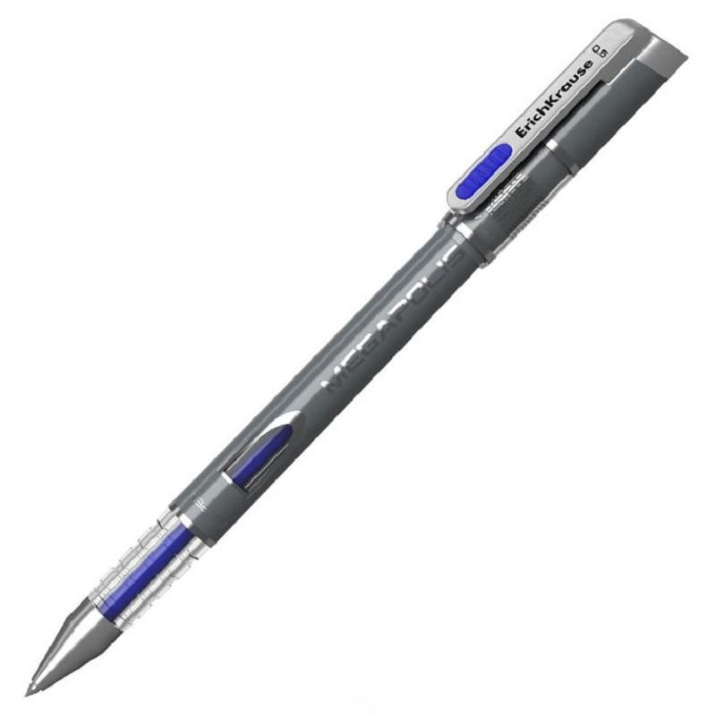 Комплект 3 шт, Ручка гелевая неавтоматическая ErichKrause MEGAPOLIS Gel, цвет чернил синий, 1442254  #1