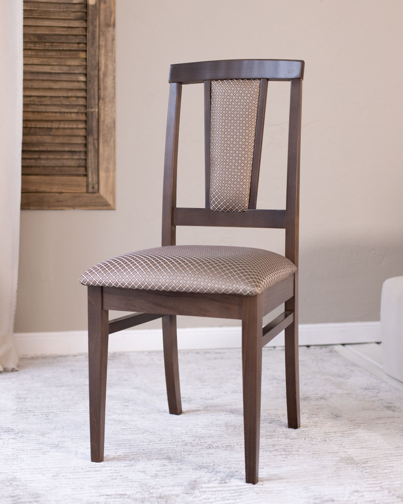 Деревянный стул для кухни из массива бука с мягким сидением и спинкой "Марсель"  #1