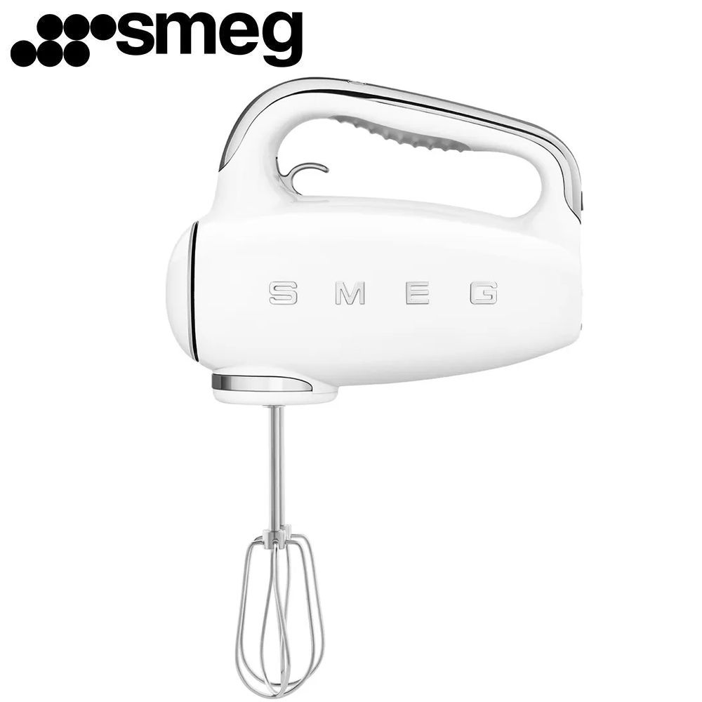 Миксер ручной электрический SMEG HMF01WHEU / мощность 250 Вт / 9 скоростей вращения / белый  #1