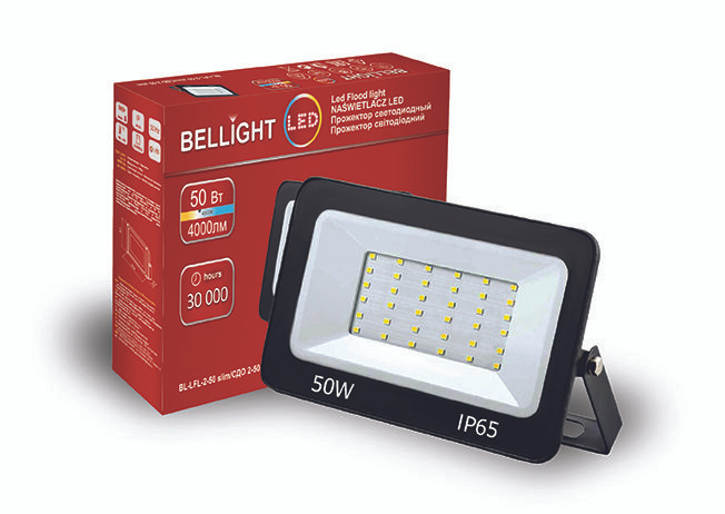 Прожектор Bellight 50W 220V 4500К светодиодный,1шт #1