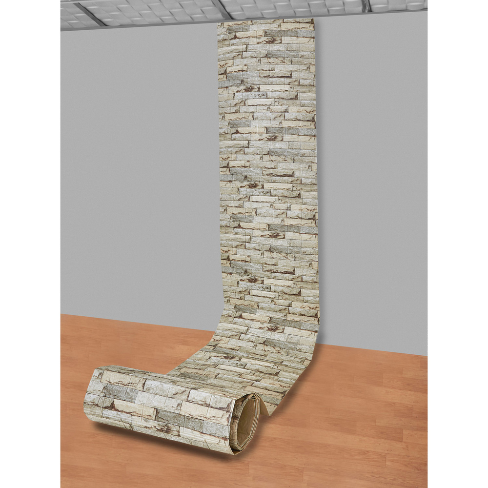 Мягкие самоклеящиеся ПВХ панели для стен 3d обои в рулоне LAKO DECOR, 70*600 см. толщина 5мм, Каменная #1