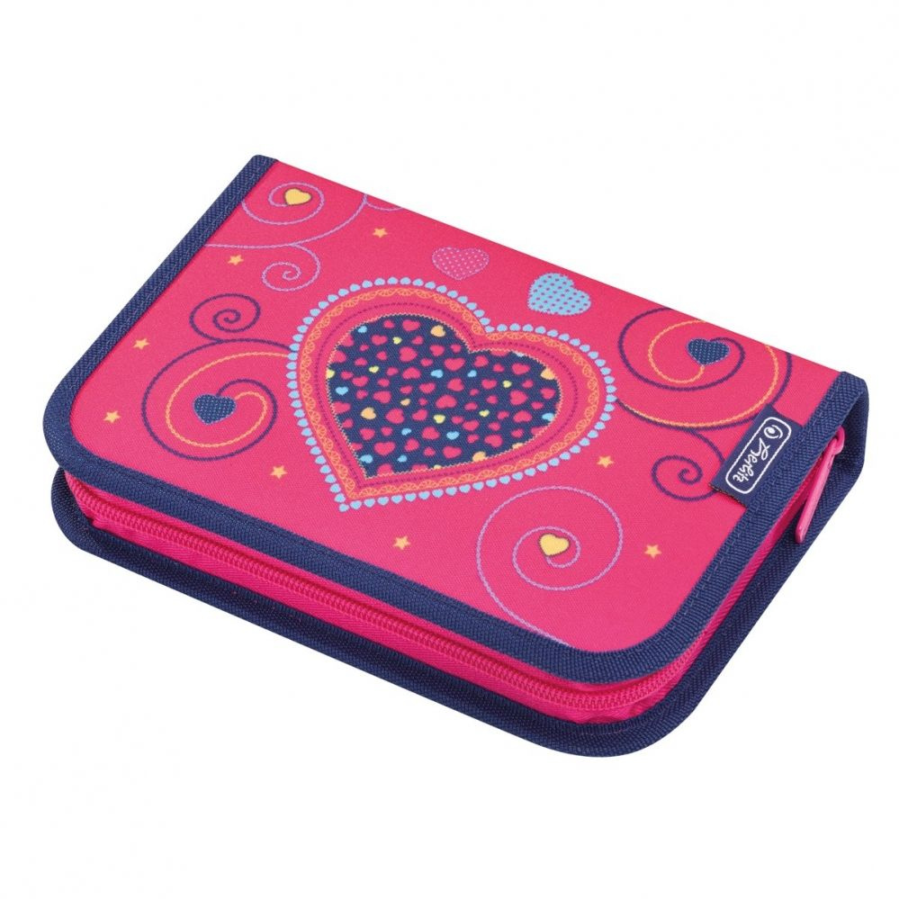 Herlitz Пенал Pink Hearts 31 предмет (50014347), розовый/синий #1