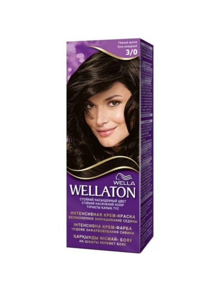 Крем-краска для волос Wellaton N2/3-0 Темный шатен, 50 мл #1