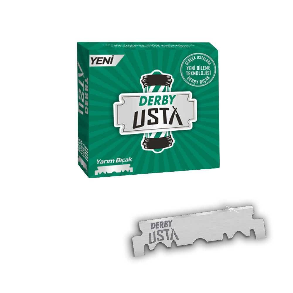 Односторонние (половинки) лезвия Derby Professional USTA (Мастер), 100 лезвий / для опасных бритв со #1