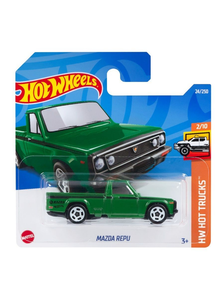 HCW82 Машинка металлическая игрушка Hot Wheels коллекционная модель MAZDA REPU зеленый  #1