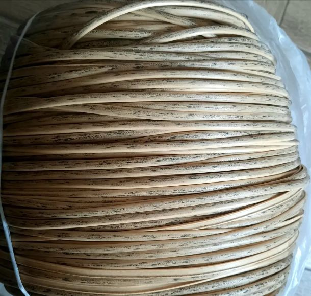 Ротанг для плетения РОТАНГОВ, искусственный Полутрубка 5кг 6 мм, цвет бразильский орех  #1