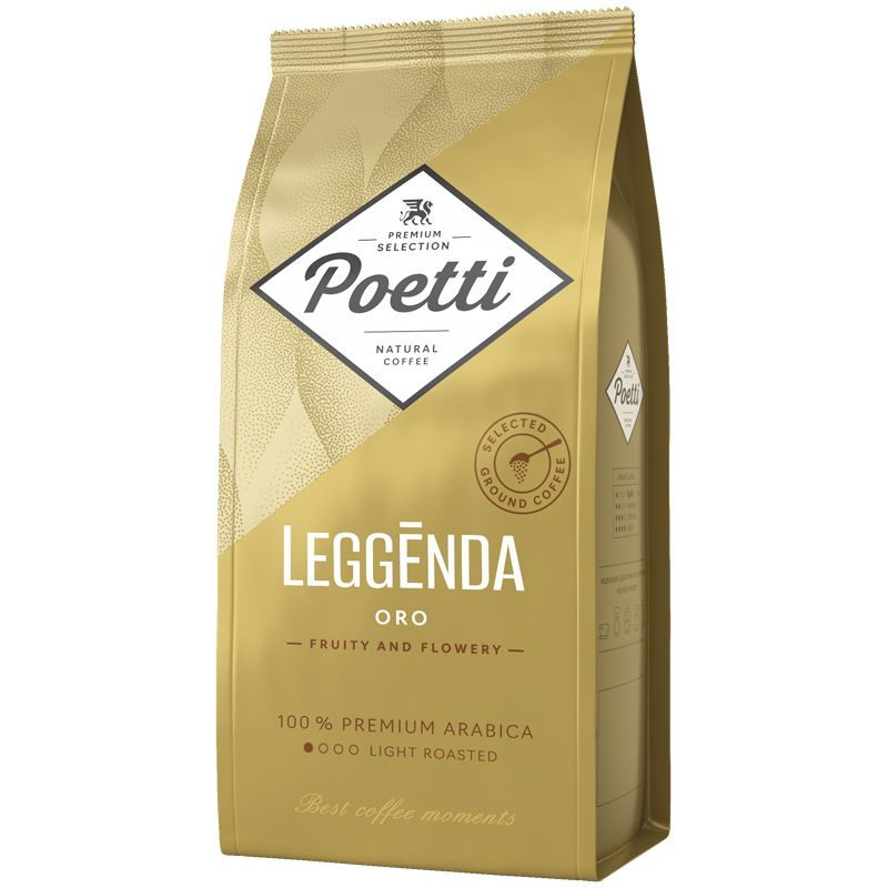 Кофе молотый Poetti "Leggenda Oro", вакуумный пакет, 250 грамм #1