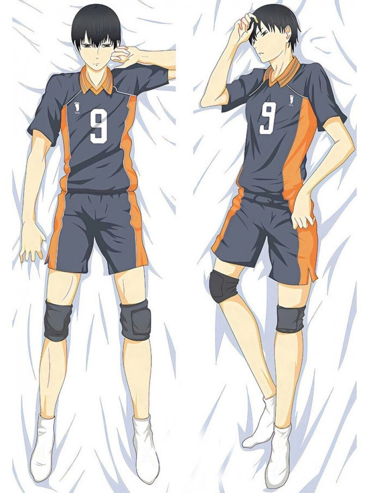 Дакимакура подушка-обнимашка с принтом 40 х 12 см по аниме: Волейбол !! Тобио Кагэяма  #1