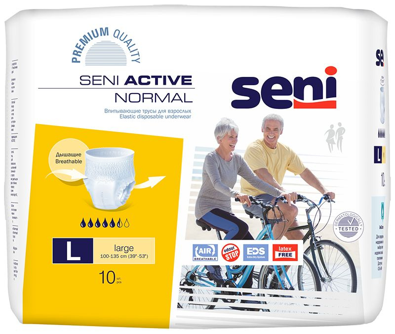 Seni Active Normal, трусы впитывающие (L), 10 шт. #1