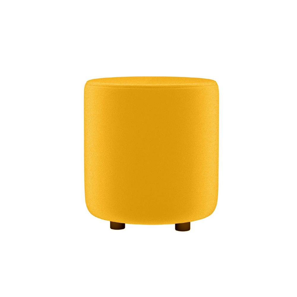 Пуф круглый Скандинавия в прихожую 40х40х43 см желтый текстурный  #1