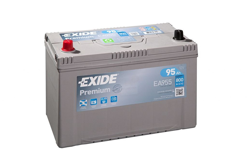 Аккумулятор автомобильный Exide Premium EA955 (95 A/h), 800A L+ #1