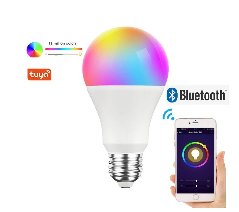 FixLike Умная лампочка RGB Bluetooth, 9 Вт, Светодиодная #1