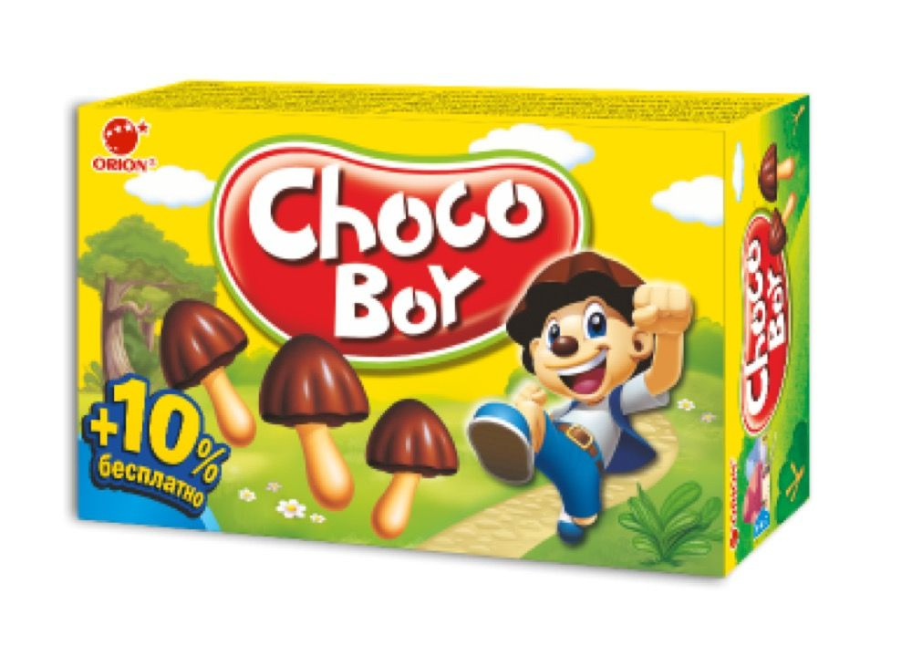 Choco Boy Печенье, грибочки, 100 г #1