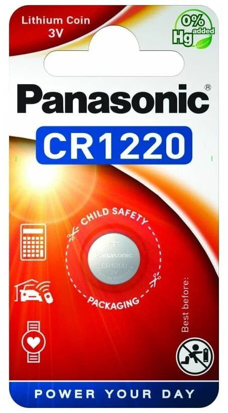 Panasonic Батарейка CR1220, Литиевый тип, 1 шт #1