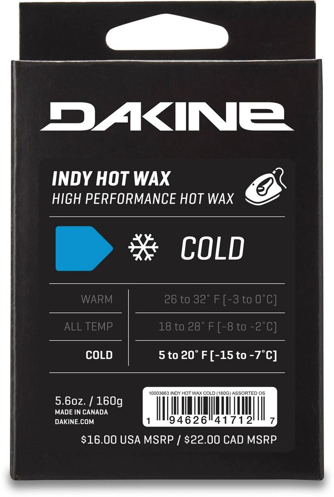 Парафин (ниже -7) Dakine INDY HOT WAX COLD (160гр) #1