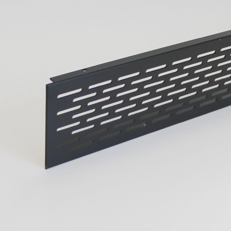 Вентиляционная решетка металлическая 70*900, черная , для мебели, кухни, цоколя, подоконника  #1