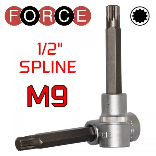 Головка бита/вставка 1/2" звездочка Spline M9х100 мм без отверстия FORCE 34810009  #1