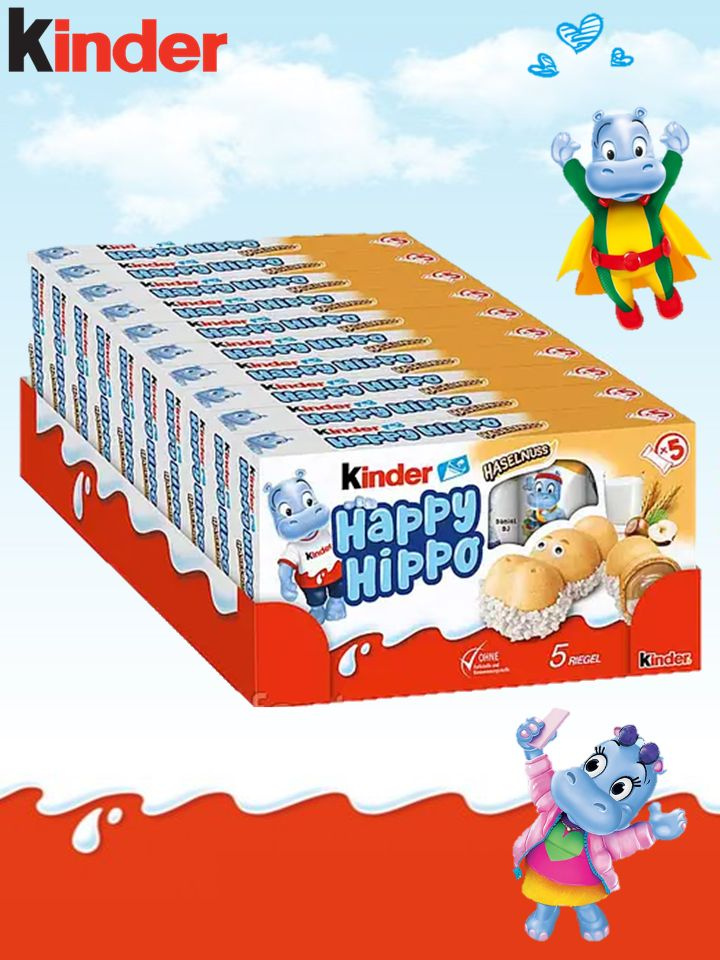 Батончики Киндер Хэппи Хиппо орех/ Kinder Happy Hippo Hazelnut 103 гр*10 шт  #1