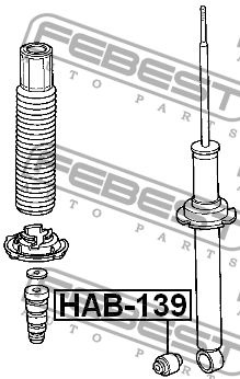 Febest Сайлентблок, арт. HAB-139, 1 шт. #1