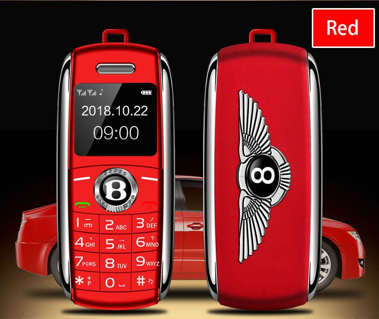 Кнопочный мини телефон с двумя SIM-картами Bx8 ,сотовый ,маленький , мобильный телефон Красный  #1