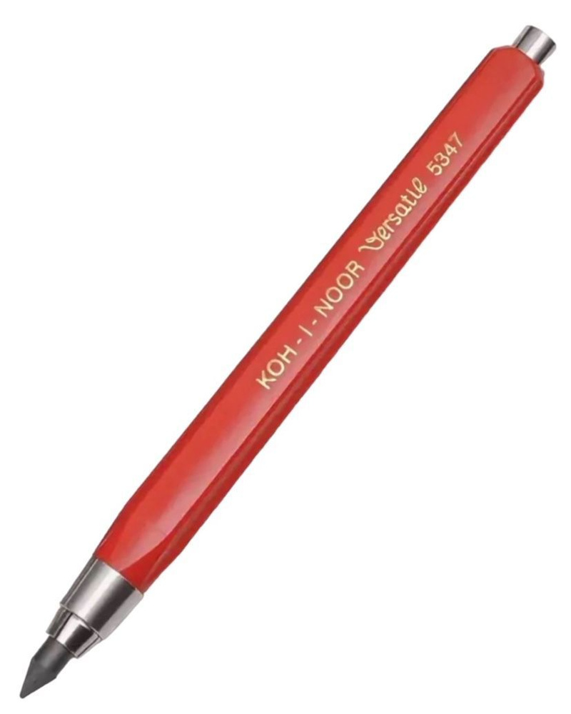 Цанговый карандаш KOH-I-NOOR 5,6мм металлическая цанга, пластмассовый корпус, длина 120 мм, красный  #1