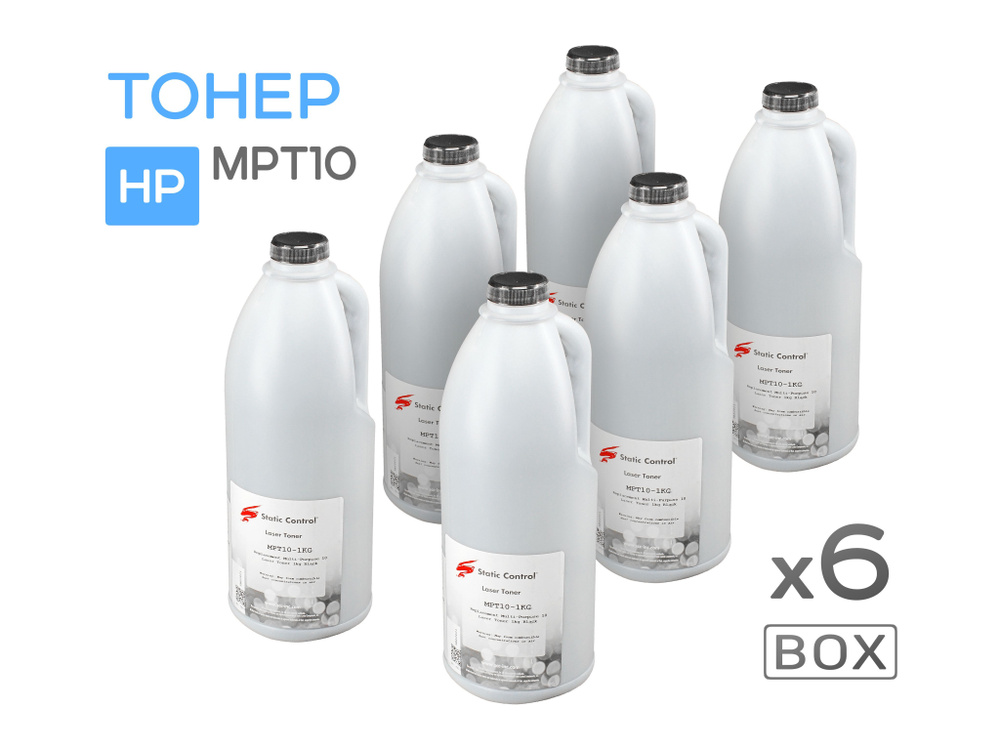 6шт. Тонер HP LJ P1005/P1102, CB435A CB436A CE285A CE278A CF283A CF244A, MPT10, 6кг Static Control  #1