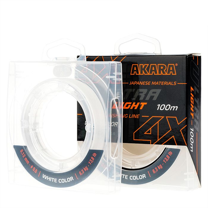 Шнур рыболовный плетеный Akara Ultra Light White 100 м 0,08 #1