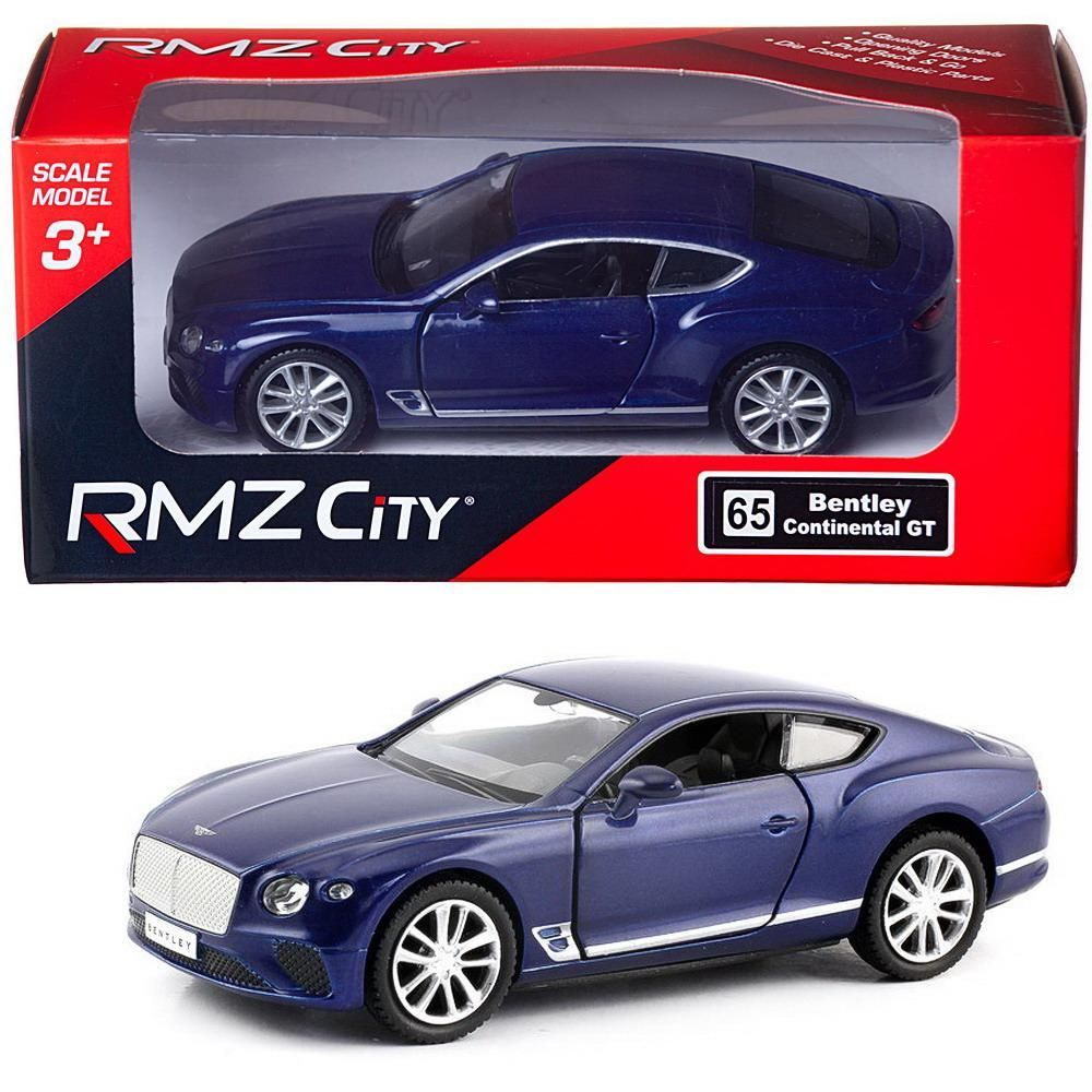 Машинка металлическая Uni-Fortune RMZ City 1:32 The Bentley Continental GT 2018 (цвет синий)  #1