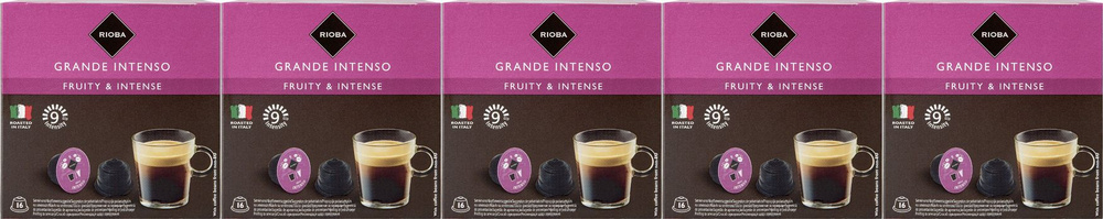 Кофе Rioba в капсулах Dolce Gusto Grande 16 шт, комплект: 5 упаковок по 160 г  #1