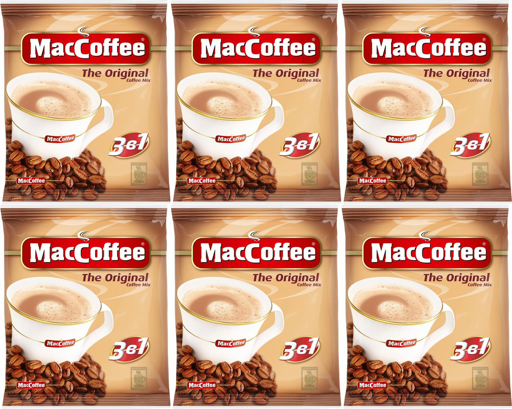 Кофейный напиток MacCoffee 3 в 1 растворимый 20 г х 25 шт, комплект: 6 упаковок по 500 г  #1