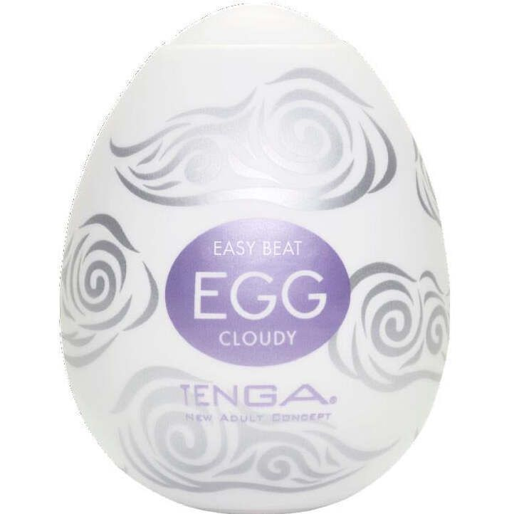 Мастурбатор TENGA EGG Cloudy одноразовый рельефный стимулятор яйцо тенга с пробником лубриканта  #1