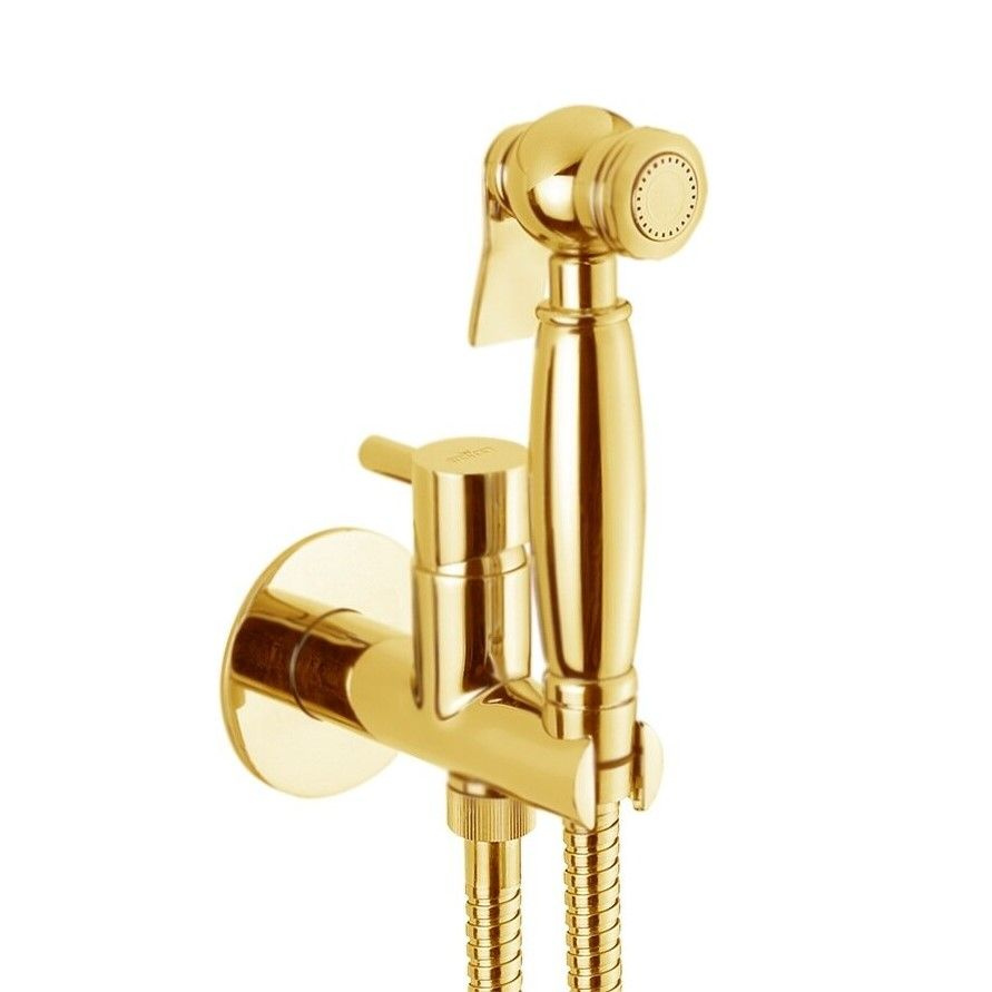 Гигиенический душ со смесителем Webert Elio EL870302010, золото #1