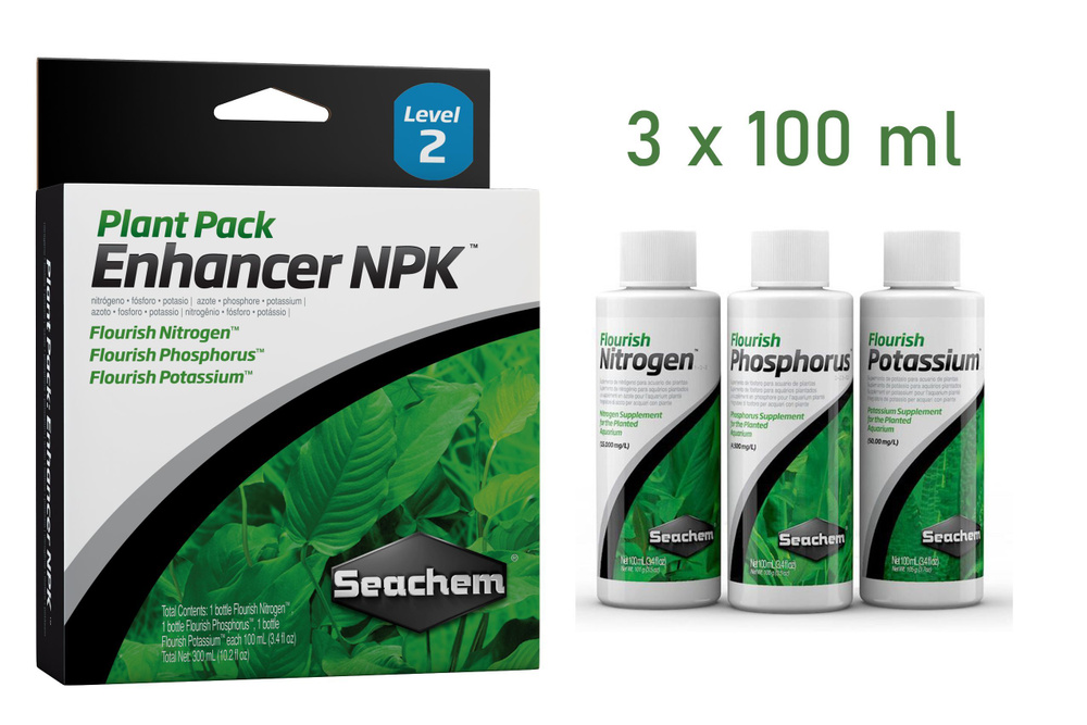 Удобрение для растений Seachem Plant Pack: Enhancer (NPK) - комплекс добавок азота, фосфора и калия, #1