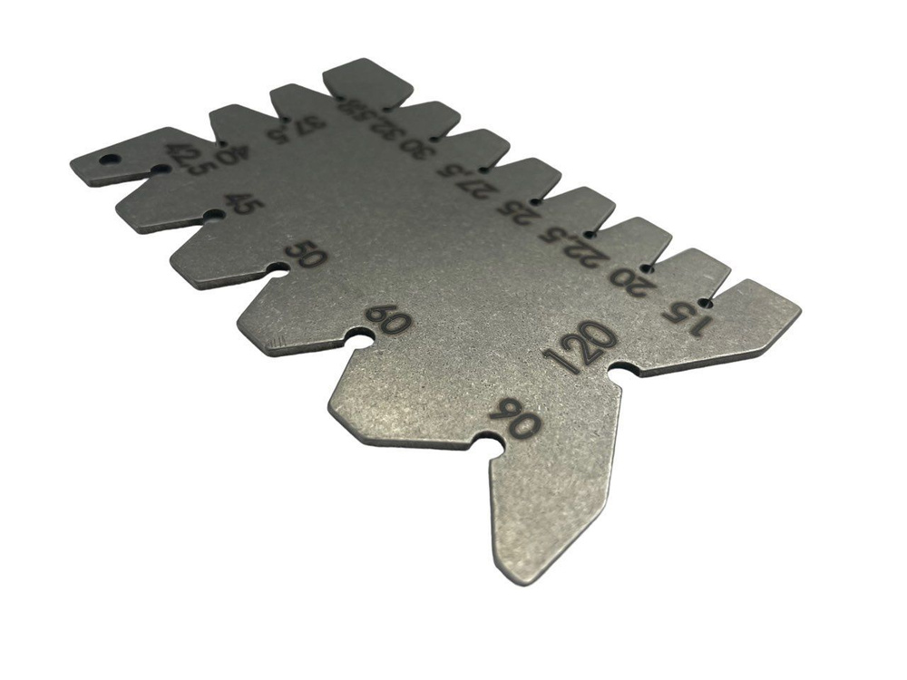 Угломер Шаблон угловой от 15-120 градусов 85мм х 55мм, Нержавеющая ...