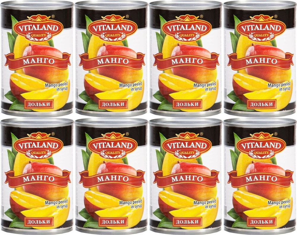Манго Vitaland дольки в сиропе, комплект: 8 упаковок по 425 г #1