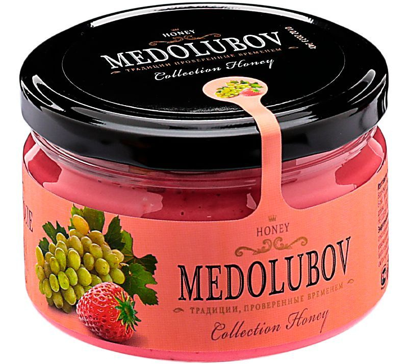 Мёд-суфле клубника и виноград "Медолюбов" 250 мл #1