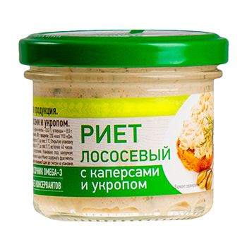 Риет (паштет) из лосося с каперсами и укропом, Меридиан , 100 г, Россия  #1