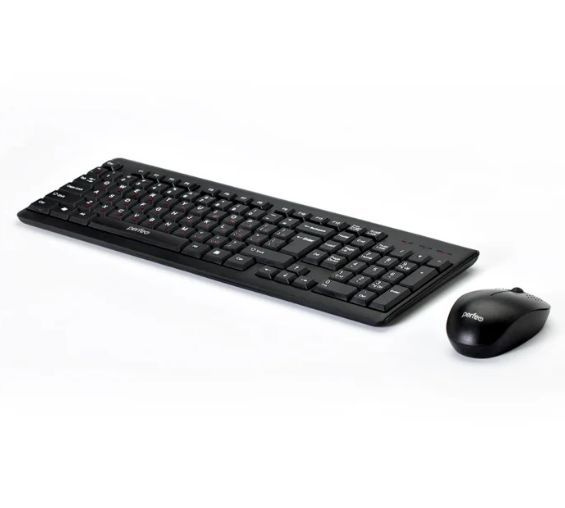 Perfeo Комплект мышь + клавиатура беспроводная Комплект беспроводной TEAM клавиатура+мышь, черный  #1