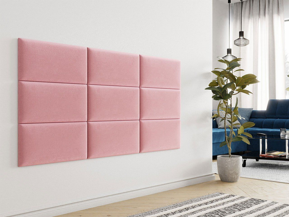 Мягкие стеновые панели Comfort pink 30х60 1шт 3см #1