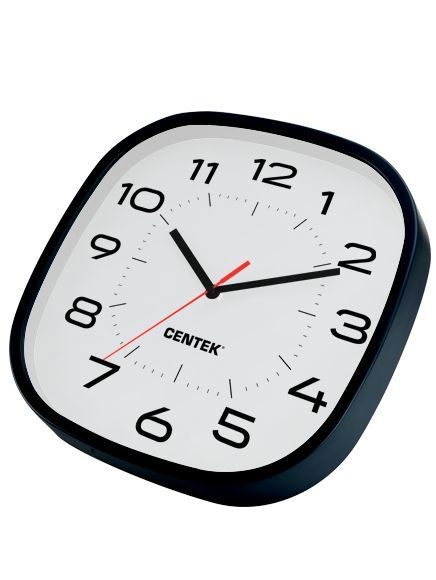 Часы настенные Centek СТ-7106 (белый) 30 см диам., шаговый ход, кварцевый механизм  #1