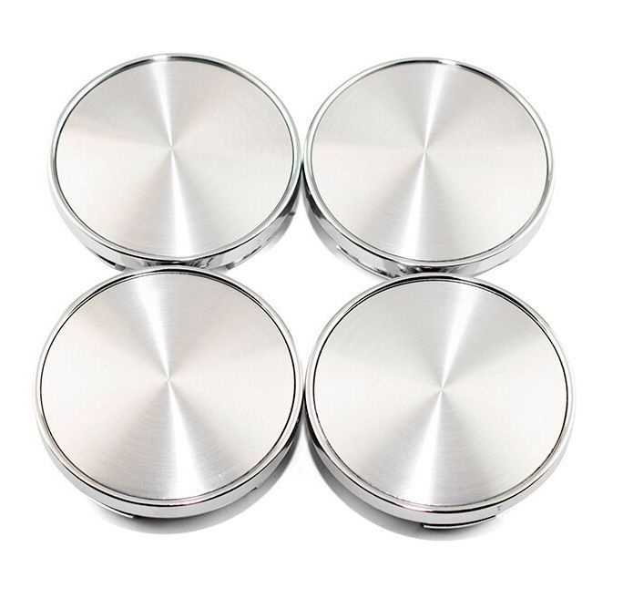Колпачки на литые диски 60/56/9 мм хромированные комплект-4 шт / Заглушки ступицы хромированные со стальным #1