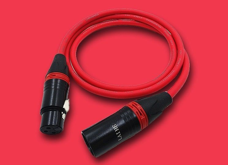 Балансный кабель XLR(M) - XLR(F) 0.5m, цветной красный #1