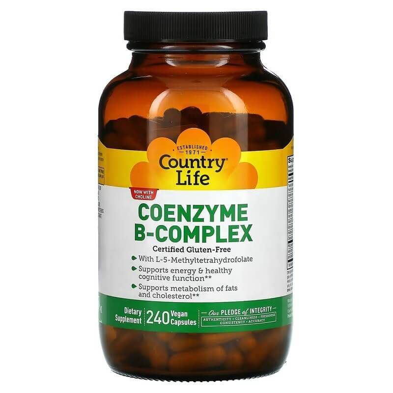 Country Life Coenzyme B-Complex - комплекс коэнзимов группы B 240 вегетарианских капсул  #1