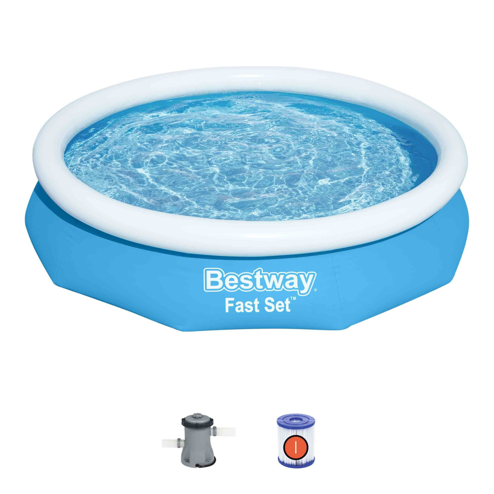 Бассейн надувной Bestway Fast Set Pools 305х66 см + фильтр-насос 1249 л/ч (57458 BW)  #1