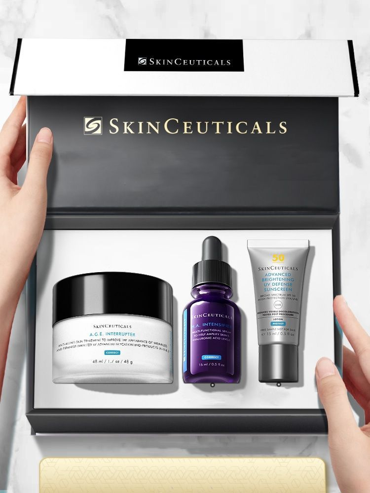 SkinCeuticals Набор для ухода за кожей A.G.E. INTERRUPTER крем для лица+H.A. INTENSIFIER Эссенция воды+солнцезащитный #1