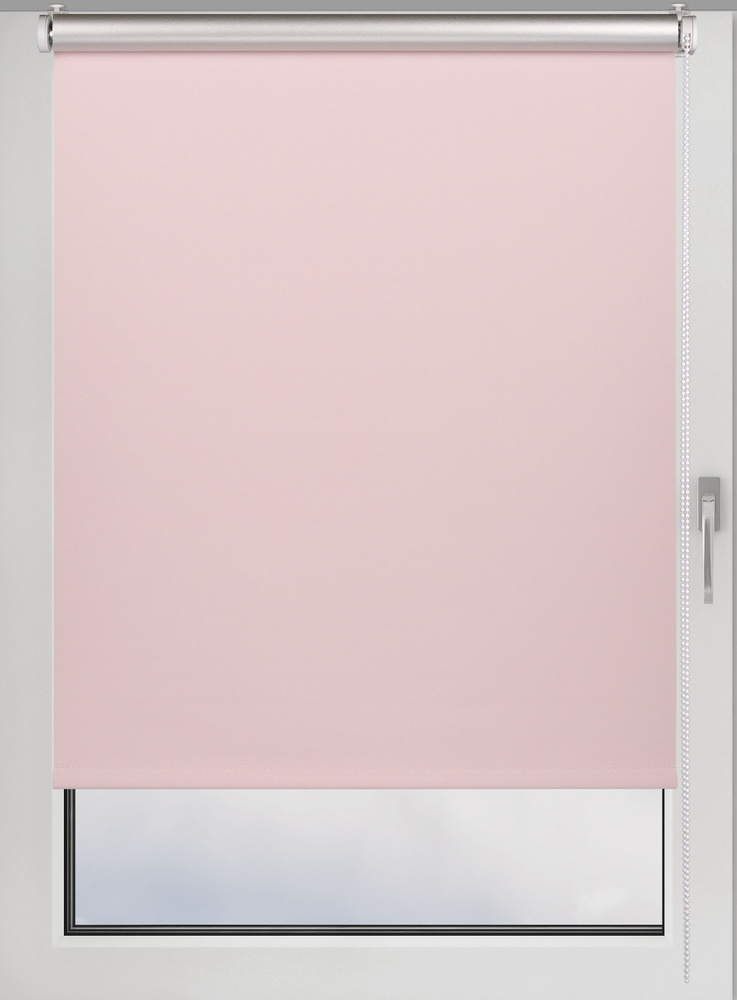 Штора рулонная блэкаут Silver 60х160 см на окно розовый #1