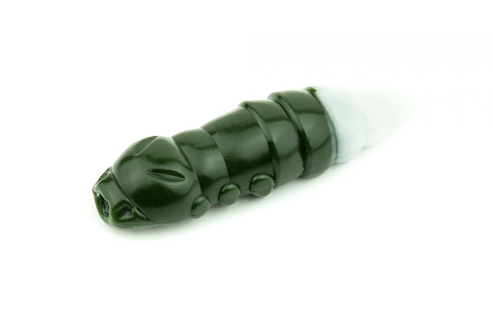 Силиконовая приманка FishUp Pupa 1.5" #140 Dark Olive/White (cheese) (мягкая приманка для рыбалки)  #1